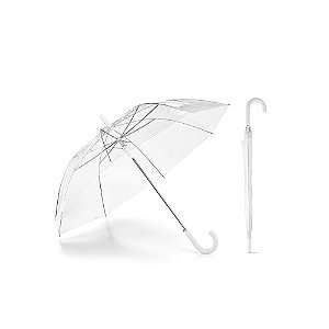 Guarda-Chuva Transparente Branco Automático Personalizado – Packs a partir de 50 un.