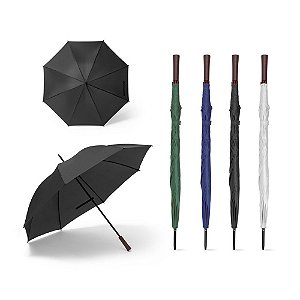 Guarda-Chuva Manual com Cabo de Madeira Personalizado – Packs a partir de 50 un.