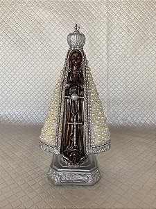Imagem de Nossa Senhora Aparecida 33cm com pérolas