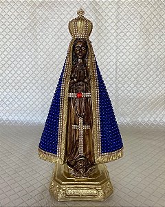 Imagem de Nossa Senhora Aparecida 33cm com pérolas