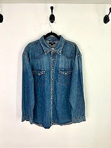 Camisa jeans pool masculina sale