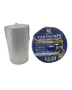 Fita FixTape Butílica Impermeável 20cm x 5m - Vedação Imediata e Durável por Até 10 Anos
