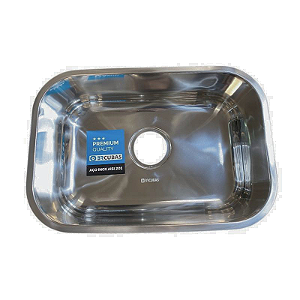 CUBA INOX 201 N°1 - 470X305X170MM ESPESSURA 0.7MM ACABAMENTO ESCOVADO