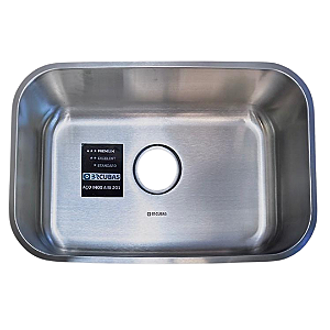 CUBA DE ACO INOX 201 -0986-560X340X170MM ESPESSURA 0.7MM ESCOVADO