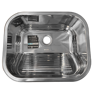 TANQUE DE AÇO INOX-0970-201 500x400x225MM ESPESSURA 0.8MM ACABAMENTO ALTO BRILHO