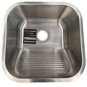 TANQUE DE ACO INOX 304-0948-400X400X215MM ESPESSURA 0.8MM ACABAMENTO ESCOVADO