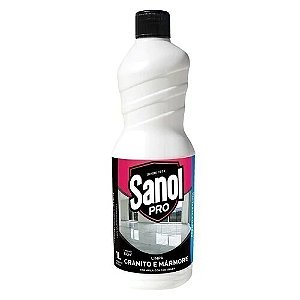 Limpa Granito e Mármore Sanol Pro 1L - Limpeza Profissional e Brilho Intenso