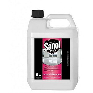 Limpa Granito e Mármore Sanol Pro 5L - Limpeza Profunda e Brilho Preservado