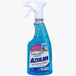 Limpa Vidros Azulim Spray 500ml Com Silicone - Brilho Sem Manchas
