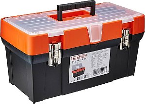 Caixa de Ferramentas Plástica 19" com Travas Metálicas Black+Decker