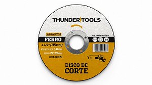 Disco De Corte Abrasivo Para Ferro 115x3,0x22,23mm Thunder Tools
