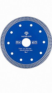 DISCO DE CORTE DIAMANTADO PARA PORCELANATO TURBO FINO 125x22,23mm