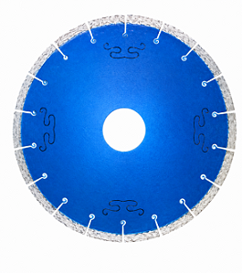 DISCO DE CORTE DIAMANTADO 260mm SILENCIOSO GLASS AZUL - S&S