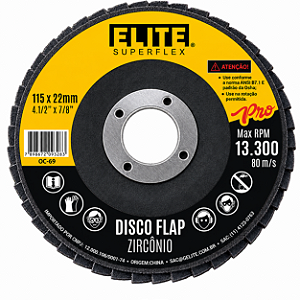 DISCO FLAP ZIRCONICO ELITE 115X22mm