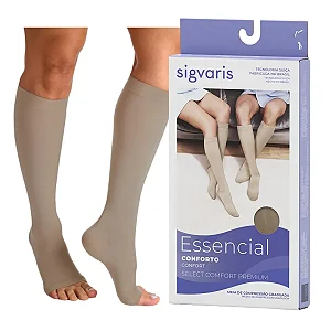 Meia 3/4 Sigvaris Select Comfort Premium 20-30 mmhg Natural
