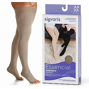 Meia 7/8 Sigvaris Select Comfort Premium 20-30 mmhg Ponteira Aberta