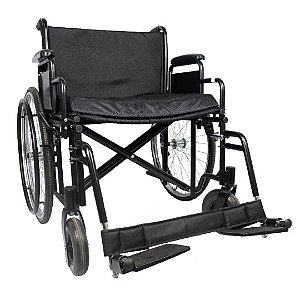 Cadeira de Rodas Dobrável Para Obeso 180 Kg assento 60 cm D500 Dellamed