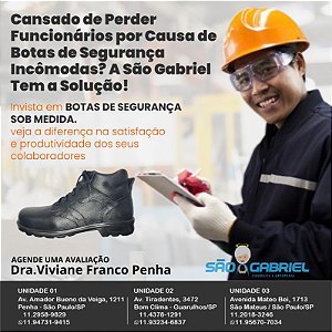 Sapato de Segurança C.A. e ANVISA  - (Sob Medida)