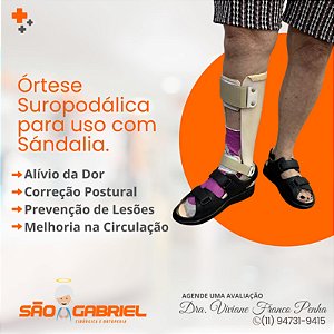 Sándalia para usar com Órtese Sob Medida