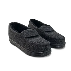 Pantufa Sapato Mocassim fechada Confortável Cinza