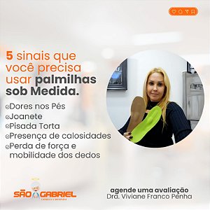 Palmilhas Sob Medida Agende sua avaliação