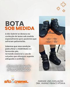Bota sob medida para pés diabético
