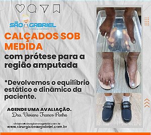Calçado com Próteses para amputação sob medida