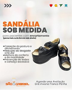 Sandália sob medida para encurtamento