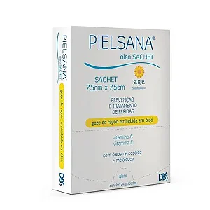 Pielsana Gaze De Rayon 7,5 X 7,5cm Óleo Sachet Dbs- 01unidade