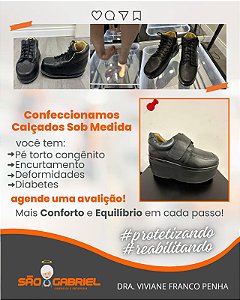 Calçados Sob Medida para Pés Diabeticos, Pés Congenitos, Encurtamento