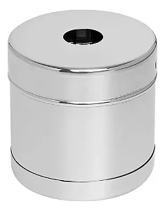Porta Algodão Em Inox Com Mola 8cm X 8cm - 400ml Fami
