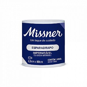 Esparadrapo Impermeável Branco Missner 5cm x 4,5m