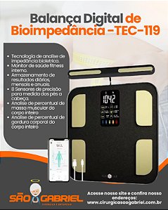 Balança Digital De Bioimpedância Techline