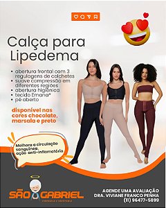 Calça para Lipedema Legging com calcanhar Emana New Form