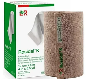 Bandagem Rosidal K 12cmx5m Curto Estiramento Alta Compressão 1 Unidade