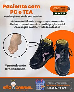 Tênis Sob Medida paciente com PC e TEA