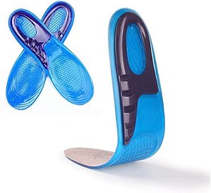 Palmilha De Silicone Fascite Plantar Anti Impacto Confortável Tamanho Unico Ajustável Homens e Mulheres (36 a 42)