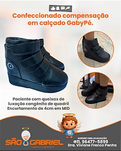 Calçado com compensação infantil