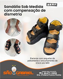 Sandalia sob medida com compensação