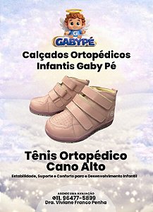 Tênis Ortopédica infantil Gabype GP2 Rosa