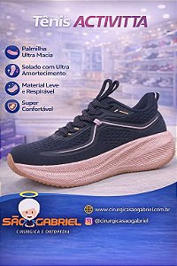 Tenis Feminino Preto/Rosa 4849506 Actvitta