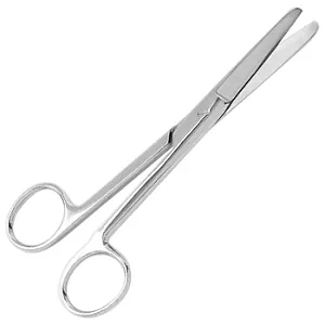 Tesoura Cirúrgica 15Cm Reta Romba/Romba Aço Inoxidável