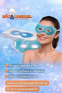 Máscara Térmica Gel Relaxante Olheiras Edemas Azul Uniqmed