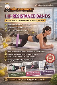 Kit 3 Faixa Elastica Hip Mini Band Treino Exercicio