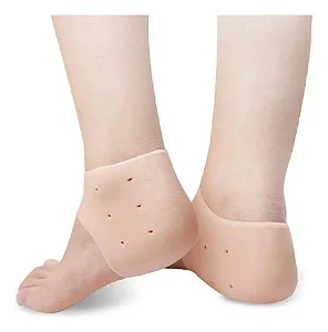 Par De Protetor Calcanhar Silicone Gel Macio Conforto