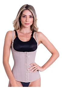 Corselet modelador 8 barbatana Bege ref:1646 Biobela