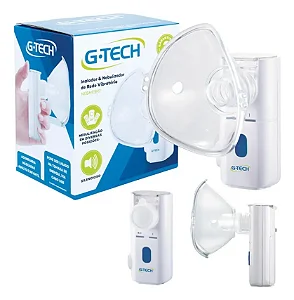 Inalador G-tech Nebmesh 2 Mesh Silencioso Portátil Branco