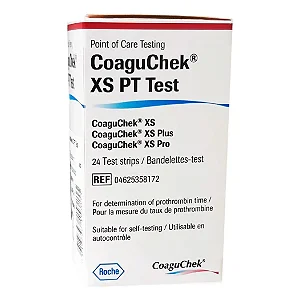 Tiras Reagentes CoaguChek XS PT Roche 24 Unidades Para Coagulação