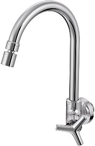 Torneira para Cozinha de parede bica alta Docol Triplus Chrome 00872606
