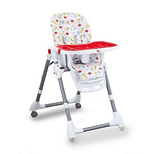 Cadeira Alta de Alimentação infantil Cherry baby Style Vermelha 66312